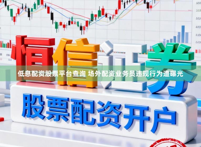 低息配资股票平台查询 场外配资业务员违规行为遭曝光